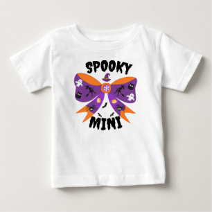 Camiseta Para Bebê arco mini coquete assustador halloween