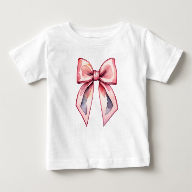 Camiseta Para Bebê arco rosa (Frente)