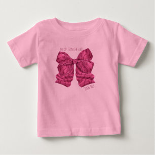 Camiseta Para Bebê Arco Rosa Escuro Tutu Bodydress