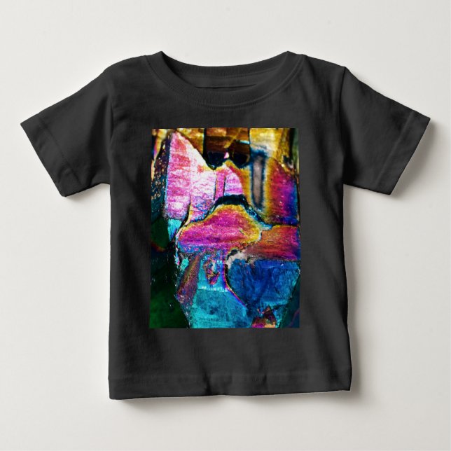 Camiseta Para Bebê Arcos-da-chuva de pedra (Frente)