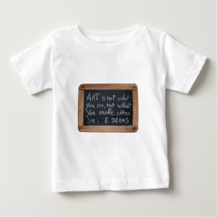 Camiseta Para Bebê Ardoise 03 Degas Quote Bebê T-shirt
