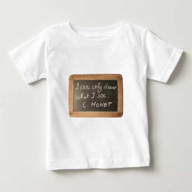 Camiseta Para Bebê Ardoise 05 Artista Citação Monet Baby Tee (Frente)