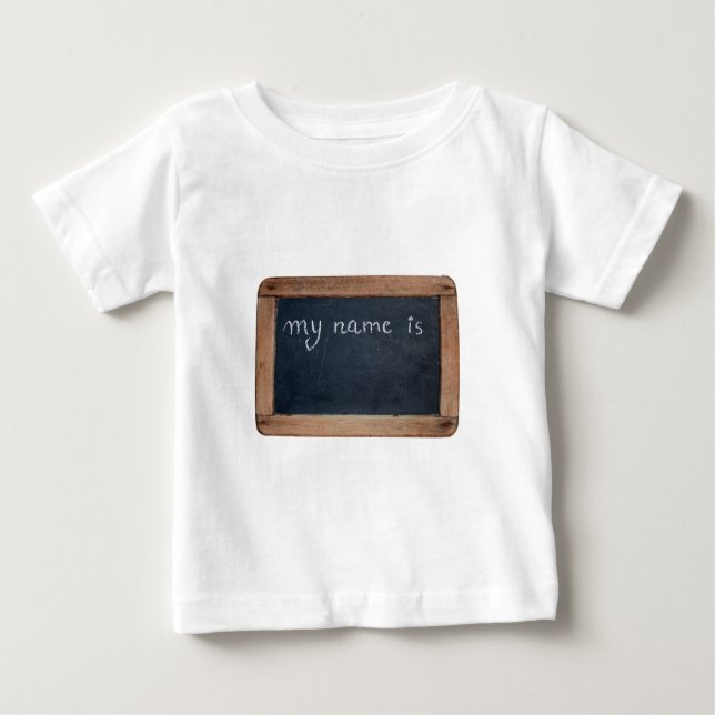 Camiseta Para Bebê Ardoise - Meu nome é... T-shirt personalizável (Frente)