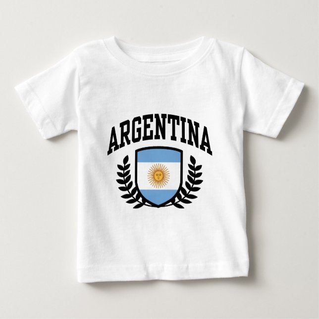 Camiseta Para Bebê Argentina (Frente)