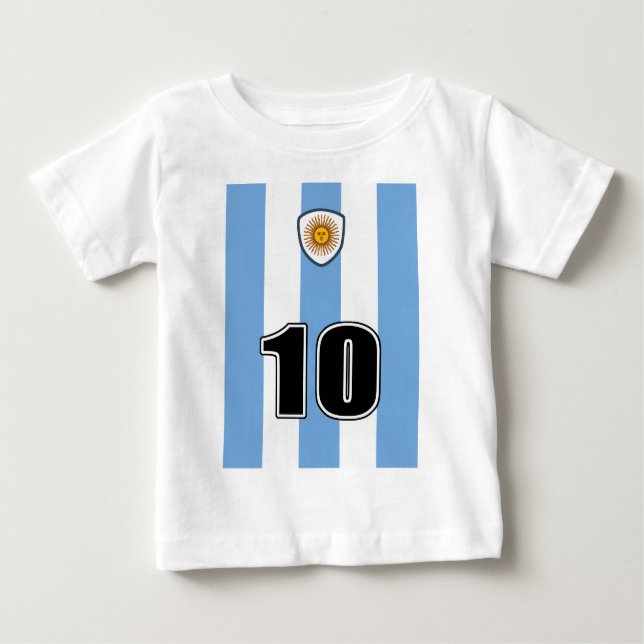 Camiseta Para Bebê Argentina soccer (Frente)