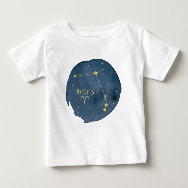 Camiseta Para Bebê Aries (Frente)