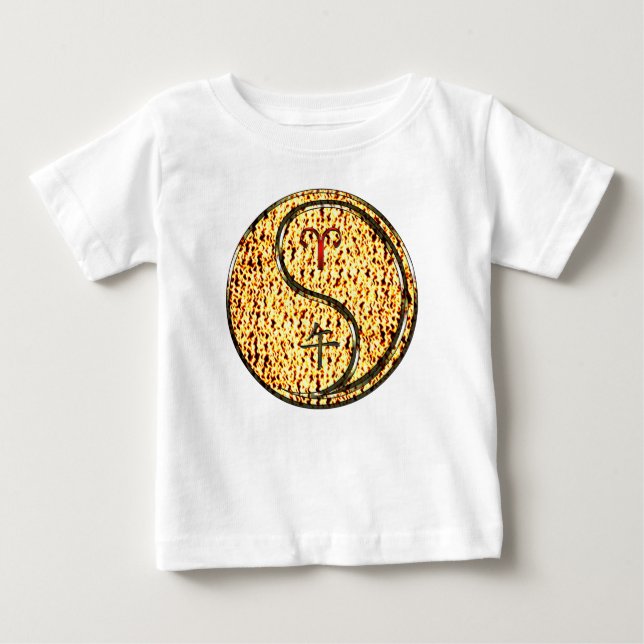 Camiseta Para Bebê Áries & Cavalo de Fogo (Frente)