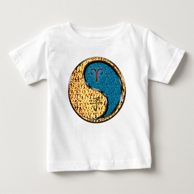 Camiseta Para Bebê Áries & Rato de Água (Frente)