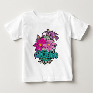 Camiseta Para Bebê Arizona Cactus Blooms