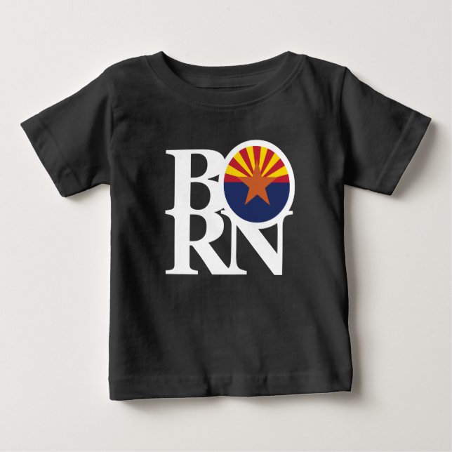 Camiseta Para Bebê Arizona do nascer (impressão frontal) (Frente)