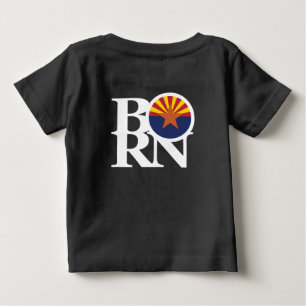 Camiseta Para Bebê Arizona do nascer (impressão traseiro)