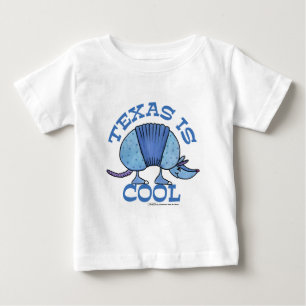 Camiseta Para Bebê Armadillo Blue-Texas é Legal