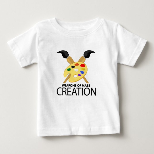 Camiseta Para Bebê Armas de criação em massa (Frente)