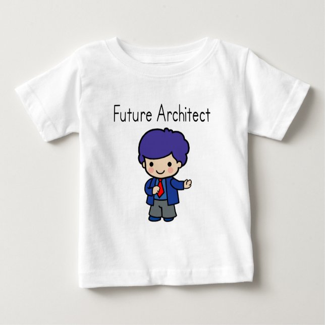 Camiseta Para Bebê Arquiteto Futuro do Menino (Frente)
