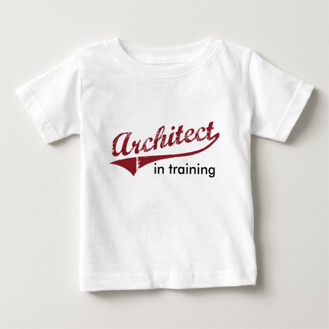 Camiseta Para Bebê Arquiteto no treinamento (Frente)