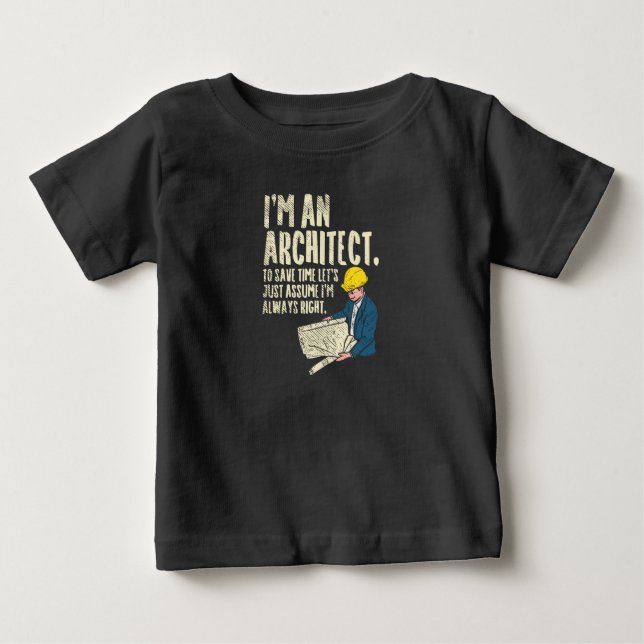 Camiseta Para Bebê Arquiteto - Sou arquiteto (Frente)