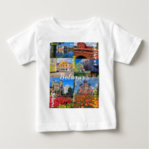 Camiseta Para Bebê Arquitetura de Belarus Minsk Grodno Pinsk Borisov