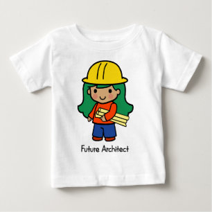 Camiseta Para Bebê Arquitetura Futura - Rapariga