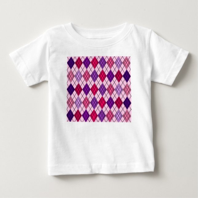 Camiseta Para Bebê Art Deco Argyle (Frente)