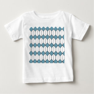 Camiseta Para Bebê Art Deco Diamantes e Hexágonos