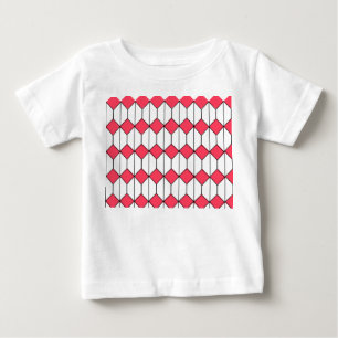 Camiseta Para Bebê Art Deco Diamantes e Hexágonos