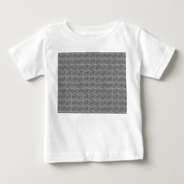 Camiseta Para Bebê Art Deco Mazes (Frente)