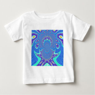 Camiseta Para Bebê Arte azul moderna