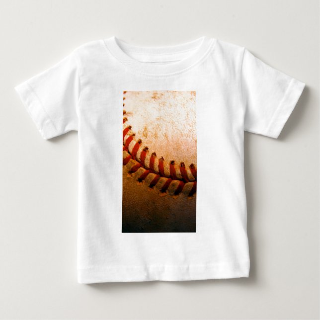 Camiseta Para Bebê Arte Baseball (Frente)