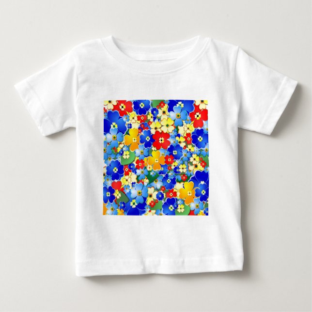 Camiseta Para Bebê Arte Clareza Deco Floral (Frente)