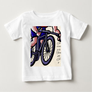 Camiseta Para Bebê Arte Colorida de Bicicleta – Passeio Alegre e Libe