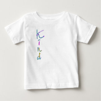 Camiseta Para Bebê Arte Colorida Tipografia KIND Inspiradora Qu