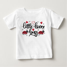 Camiseta Para Bebê Arte com palavras de besouro de amor fofo para men