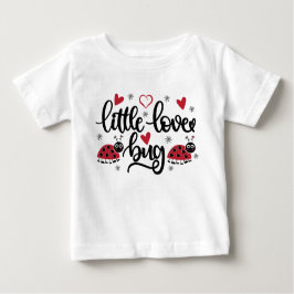 Camiseta Para Bebê Arte com palavras de inseto amoroso meninas Camise
