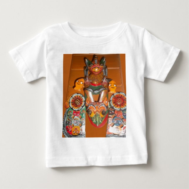 Camiseta Para Bebê Arte Cultural Única - Sri Lanka/Design indonésio (Frente)
