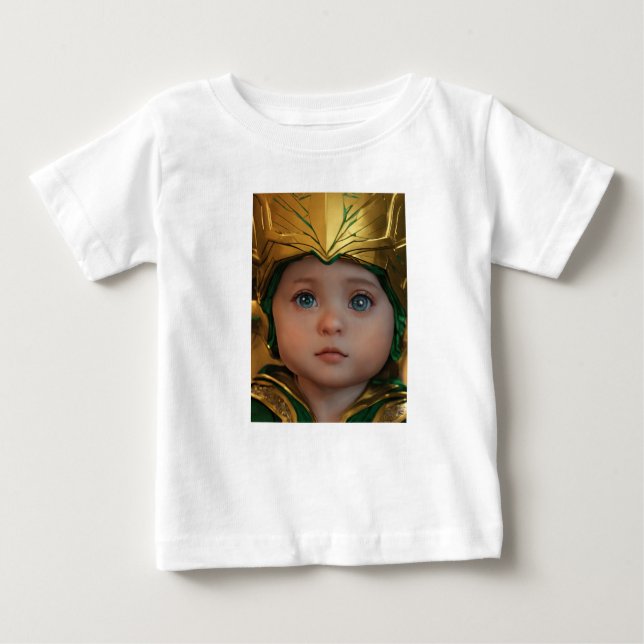 Camiseta Para Bebê Arte de Cartografia Bebê Lóki Adorável - Ultra Rea (Frente)