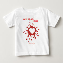 Camiseta Para Bebê Arte de Coração Espalhado – Design Criativo de Exp