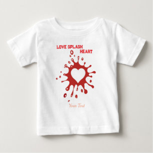 Camiseta Para Bebê Arte de Coração Espalhado – Design Criativo de Exp