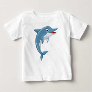 Camiseta Para Bebê Arte de desenho animado de baleia fofa-67000