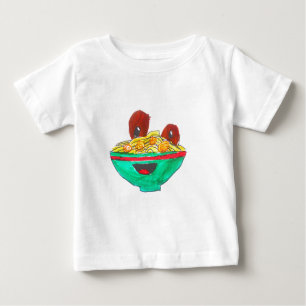 Camiseta Para Bebê Arte de espaguete engraçado