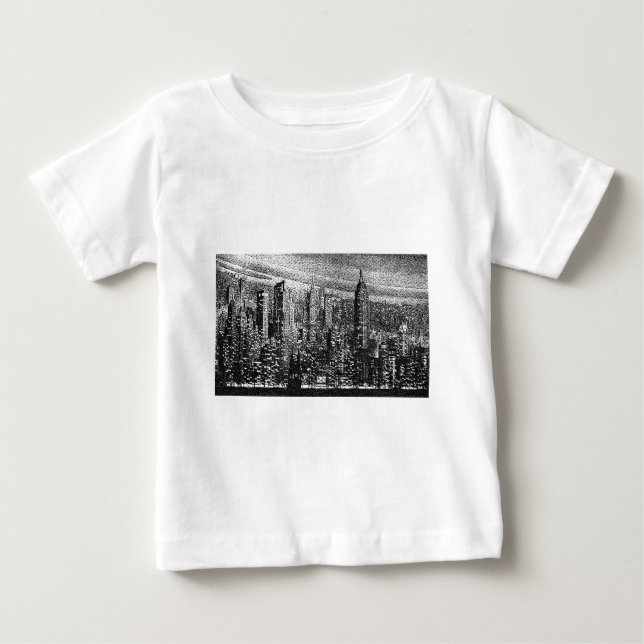 Camiseta Para Bebê Arte de Nova York (Frente)