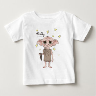 Camiseta Para Bebê Arte de Personagem em Aquarela do Dobby