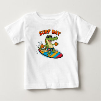 Camiseta Para Bebê Arte de Praia de Verão Divertida