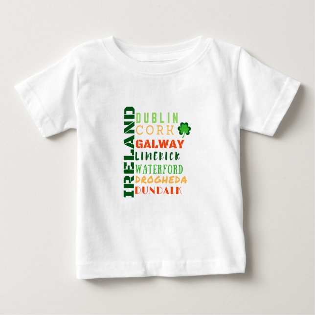 CAMISETA PARA BEBÊ ARTE DE SUB-VIA DA IRLANDA (Frente)