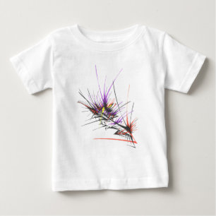 Camiseta Para Bebê Arte de Tatuagem Tribal Abstrata Colorida Explosiv