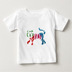 Camiseta Para Bebê Arte de tigre de stripey
