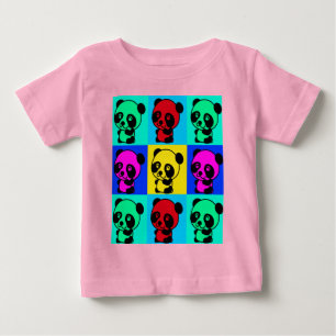 Camiseta Para Bebê Arte de Urso Panda Pequeno Fofo