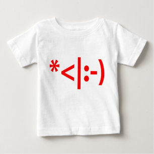 Camiseta Para Bebê Arte do texto do Xmas ASCII do Emoticon do duende