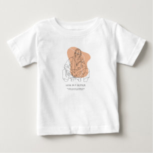 Camiseta Para Bebê arte estética minimalista arte de linha parede da 