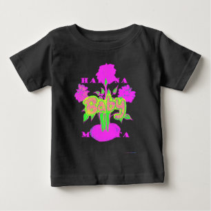 Camiseta Para Bebê Arte Flor Suave Rosa: Toque De Um Bebê.