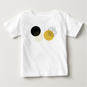 Camiseta Para Bebê Arte gráfica geométrica urbana simples, moderna e